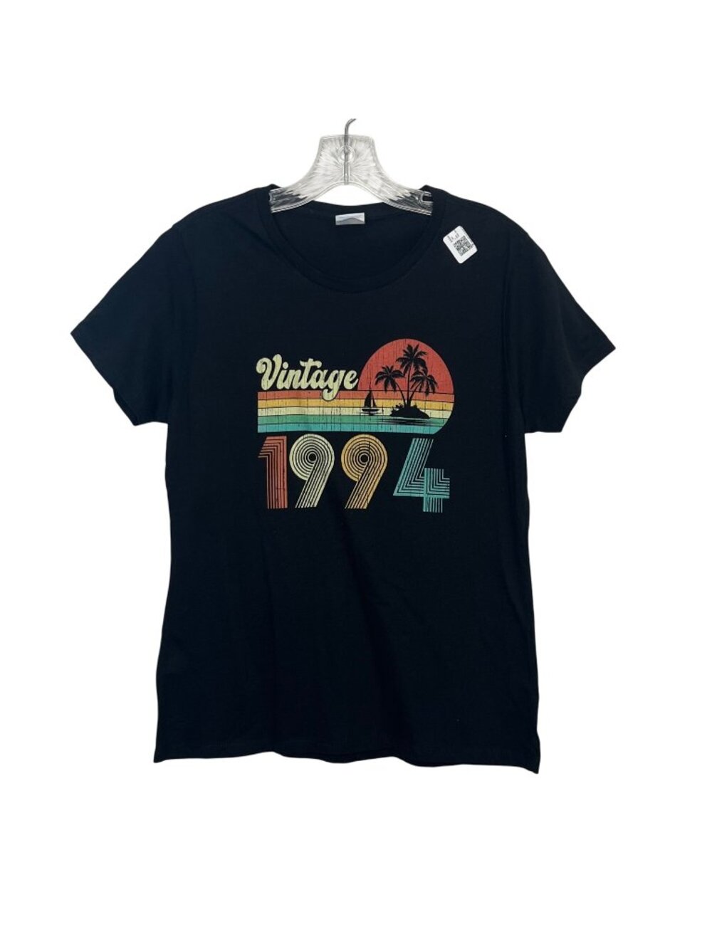 Port &‎ Company Vintage 1994 Graphic Tshirt Womens Medium Black Retro